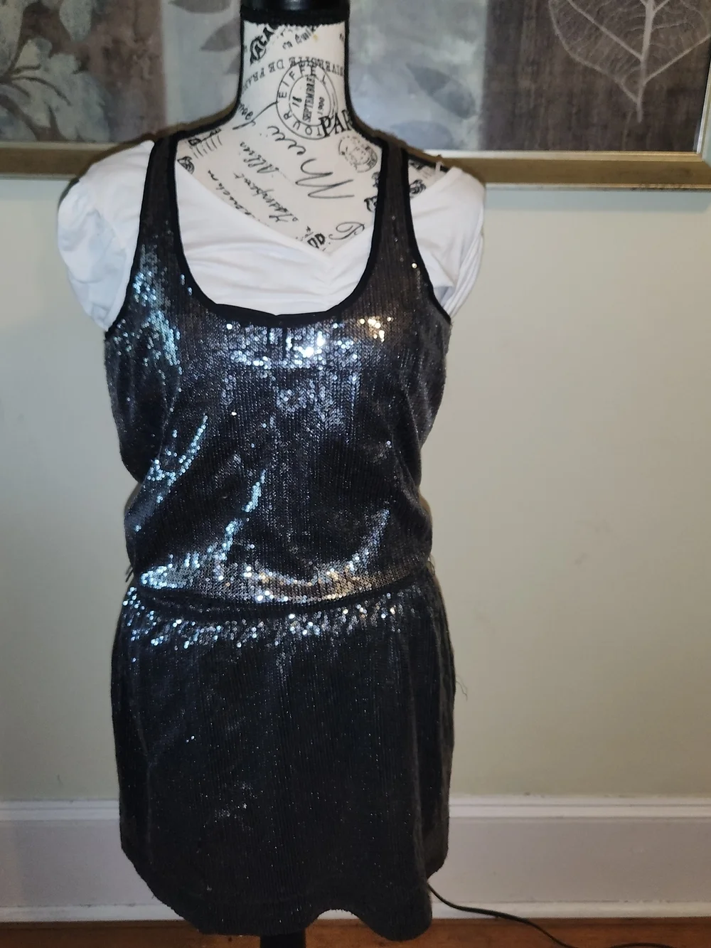 Michael Kors Black Sequin Mini Dress